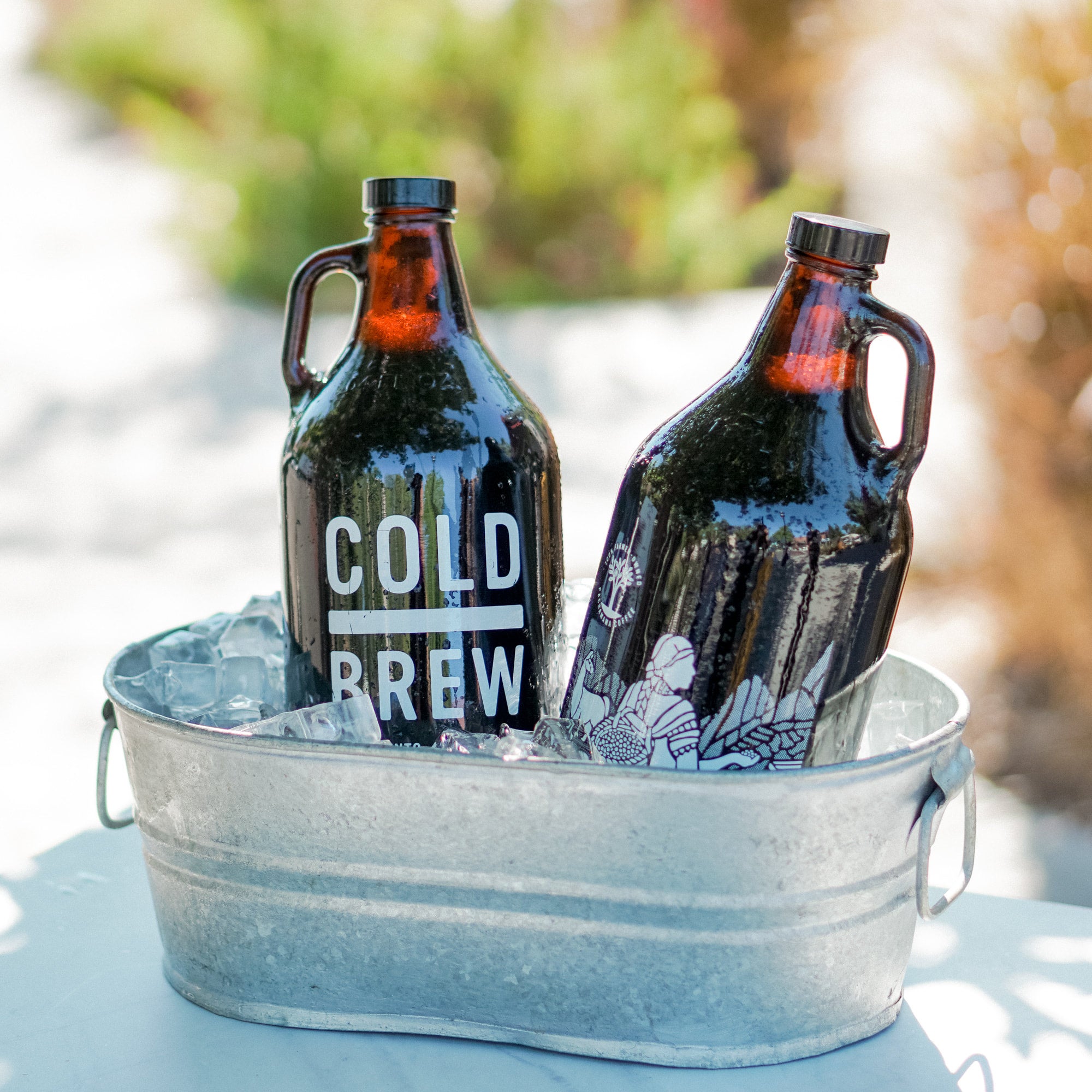 Blue Glass Cold Brew Bottle